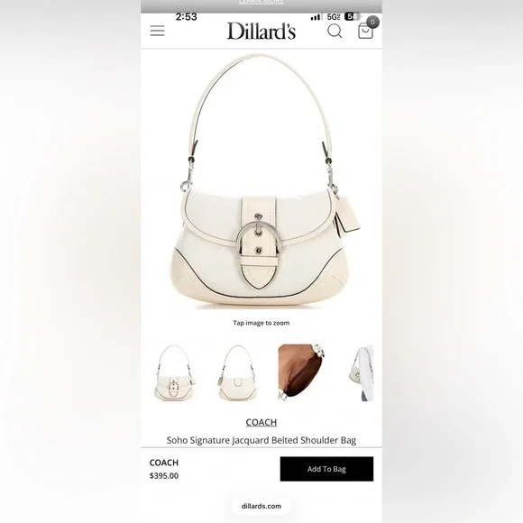 Soho Flap Bag In Signature Jacquard - Picture 6 of 9